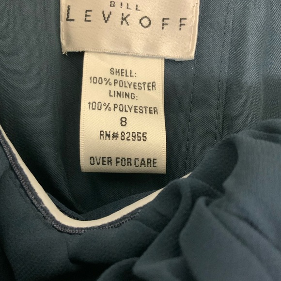 Bill Levkoff Blue Strapless Sweetheart Gown - Picture 2 of 3